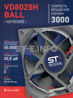 Вентилятор  VD8025H Ball (качения) 12V - st-e.info - Тольятти