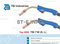 Горелка для полуавтоматической сварки TBi 7W-blue-ESW short, длина 4 метра - st-e.info - Тольятти