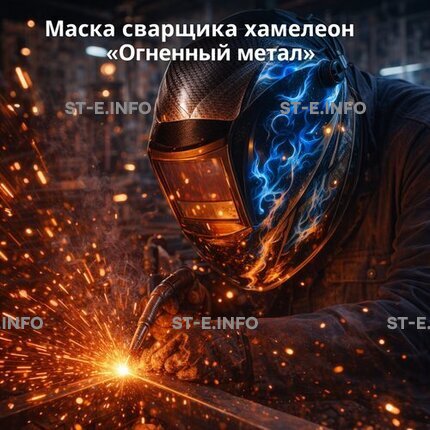 Маска сварщика хамелеон «Огненный метал» (YXE-718G PRO) - st-e.info - Тольятти