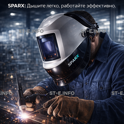 Маска сварщика Sparx с устройством подачи воздуха - st-e.info - Тольятти