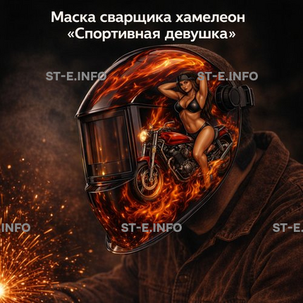 Маска сварщика хамелеон «Спортивная девушка» (YXE-718G PRO) - st-e.info - Тольятти